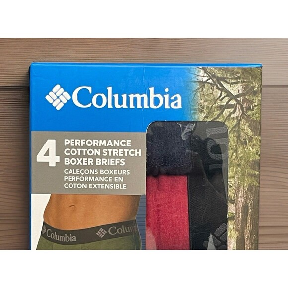 Columbia Boxer Briefs Men’s Size XL 4-Pack Multicolor Performance Cotton Stretch - Picture 2 of 9